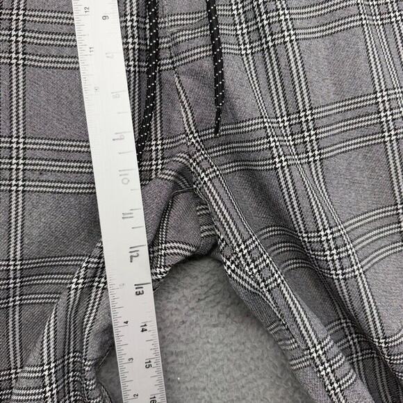 Pacsun Dress Pants Men's medium Gray Black Houndstooth Elastic Waist Casual Flat - Picture 6 of 11